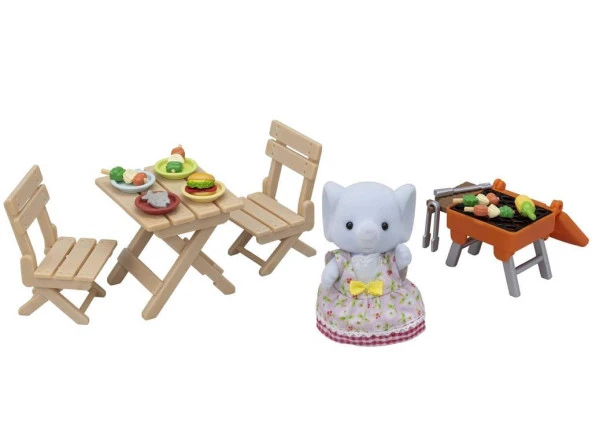 Sylvanian Families Barbekü Piknik Fil Kız Oyun Seti ürün görseli 1