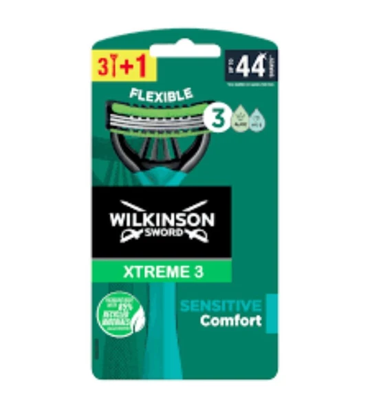 Wilkinson Sword Xtreme 3 - Oynar Başlıklı Kullan At Tıraş Bıçağı 3+1 Avantaj Paketi ürün görseli 1