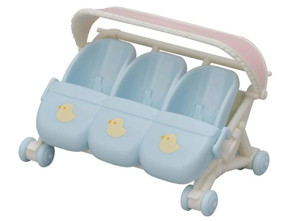 Sylvanian Families Üçüz Bebek Arabası Oyun Seti ürün görseli 1