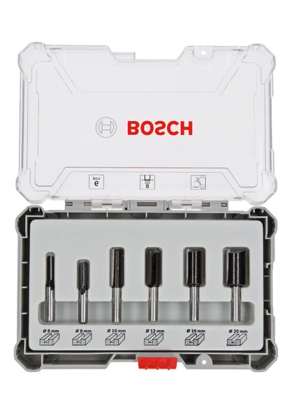 Pro Freze Seti 6 lı Düz 8 mm şaftlı - Resim 2