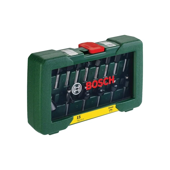 Bosch DIY 15 PARÇA FREZE SETİ 8 MM ŞAFTLI ürün görseli 1