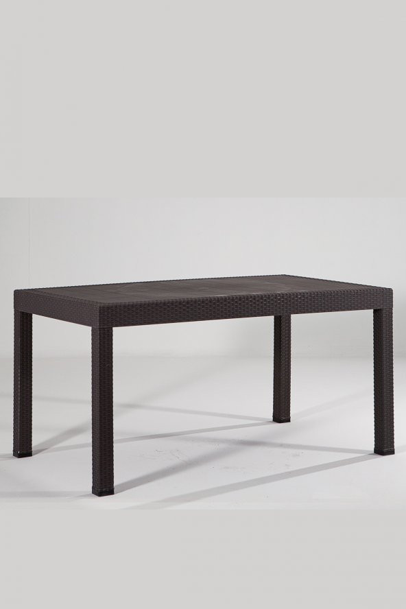 Rattan 90x150 Camsız Antrasit Masa - Bahçe&Balkon&Teras ürün görseli 1