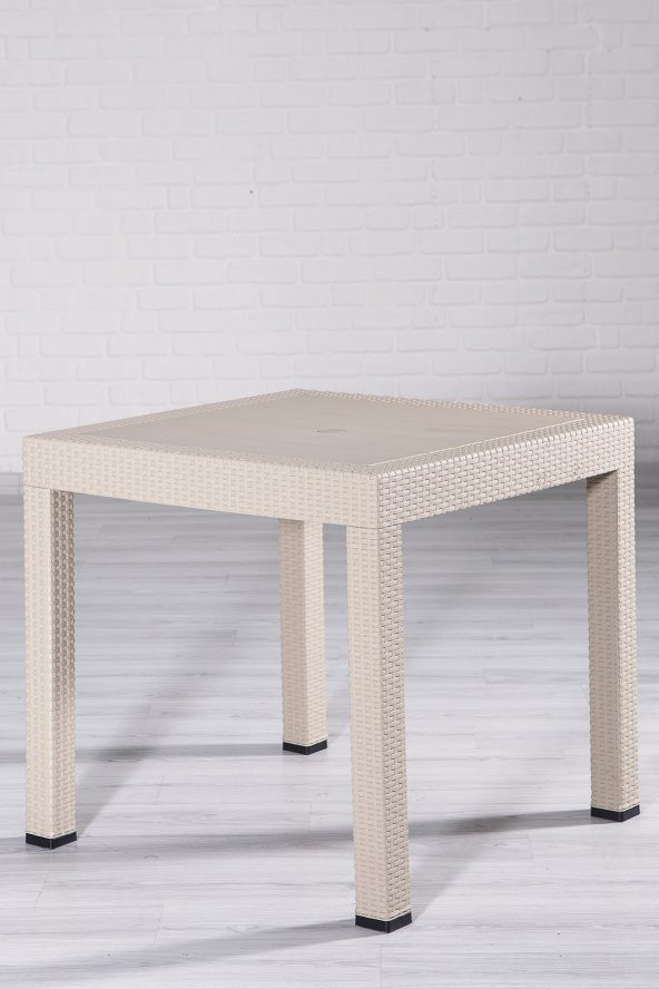 SANDALİE Rattan 80x80 Camsız Cappucino Masa - Bahçe&Balkon&Teras ürün görseli 1