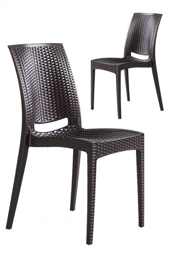 SANDALİE 2 Adet Rattan Kahve Sandalye / Balkon-Bahçe-Teras ürün görseli 1
