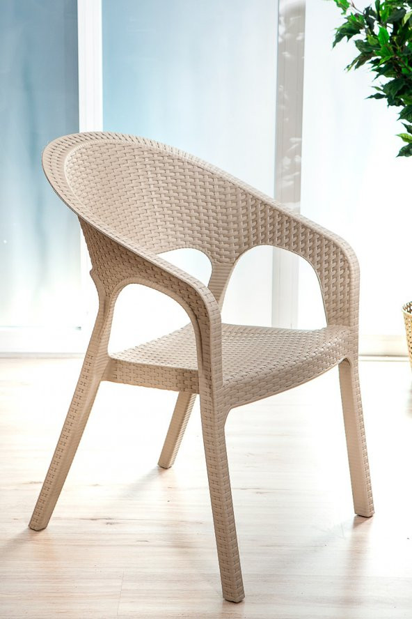 SANDALİE Garden Rattan Cappucino Masa Takımı Bahçe&Balkon - 1 Masa 4 Sandalye ürün görseli 1