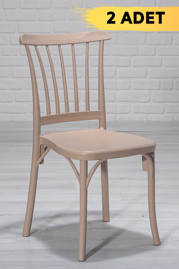 SANDALİE 2 Adet Violet Cappucino Pratik Sandalye / Balkon-Bahçe-Mutfak ürün görseli 1