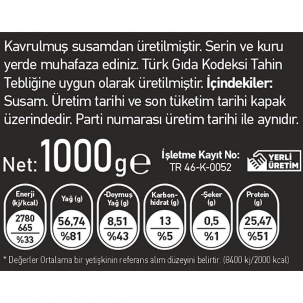 Doğal Tahin 1000 Gr - Resim 3