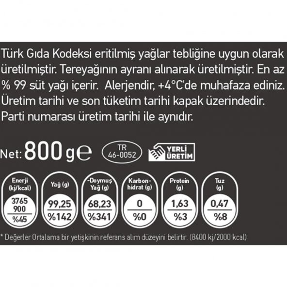 Sade Yağ 800 Gr - Resim 3