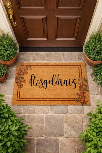 Esnature Sarmaşık Desenli Kapı Paspası Önü Paspası 45x70 Cm ürün görseli 1