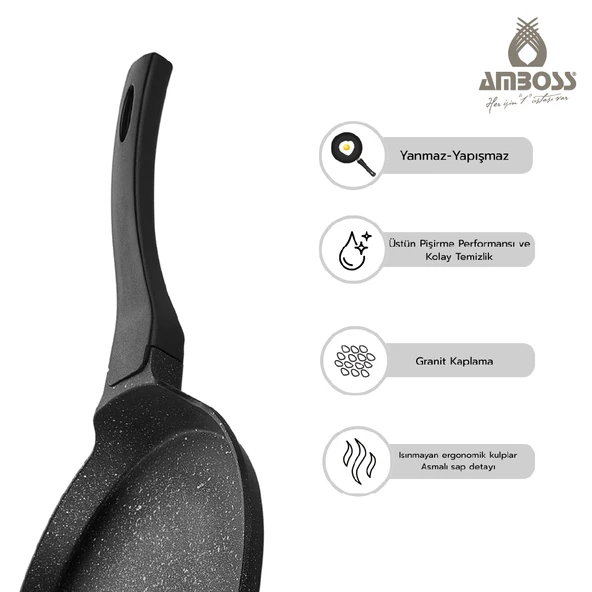Mocca Granit Kaplama Krep Tavası 26 cm - Resim 3