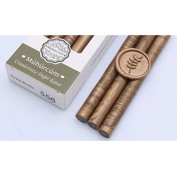 Mühür Mumu Çubuk 11mmx120mm 10lu Paket Model:556 AÇIK BRONZ ALTIN ürün görseli 1
