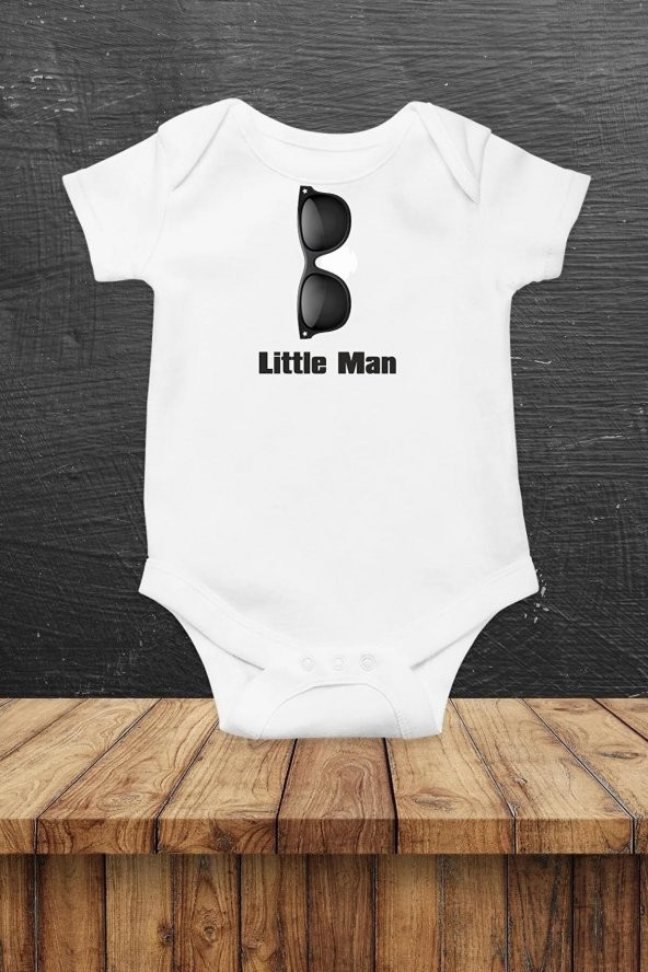Little Man Hediyenza Özel Tasarım Bebek Zıbın Pamuklu Çıtçıtlı Body Bebek Hediye ürün görseli 1