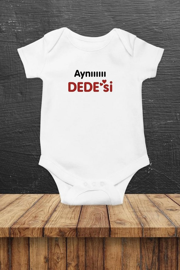 Aynı Dedesi Hediyenza Özel Tasarım Bebek Zıbın Pamuklu Çıtçıtlı Body Bebek Hediye ürün görseli 1