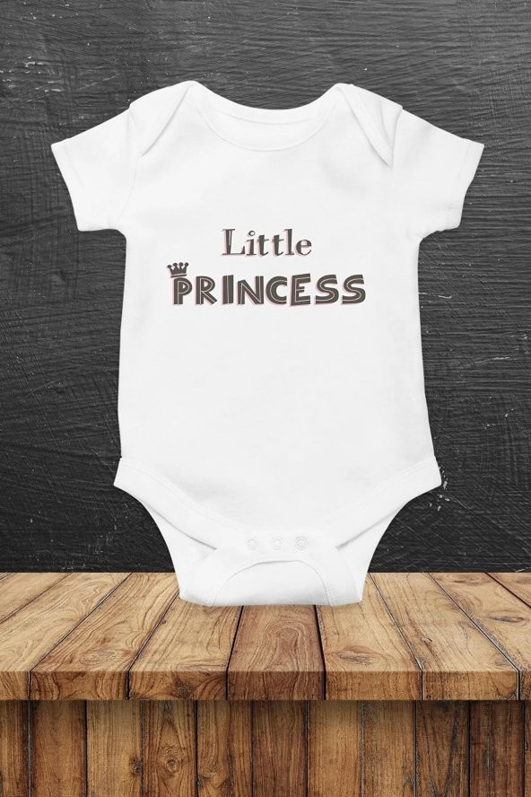 Little Princess Hediyenza Özel Tasarım Bebek Zıbın Pamuklu Çıtçıtlı Body Bebek Hediye ürün görseli 1