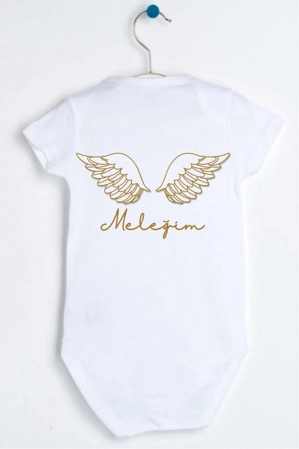 Meleğim Hediyenza Özel Tasarım Bebek Zıbın Pamuklu Çıtçıtlı Body Bebek Hediye ürün görseli 1