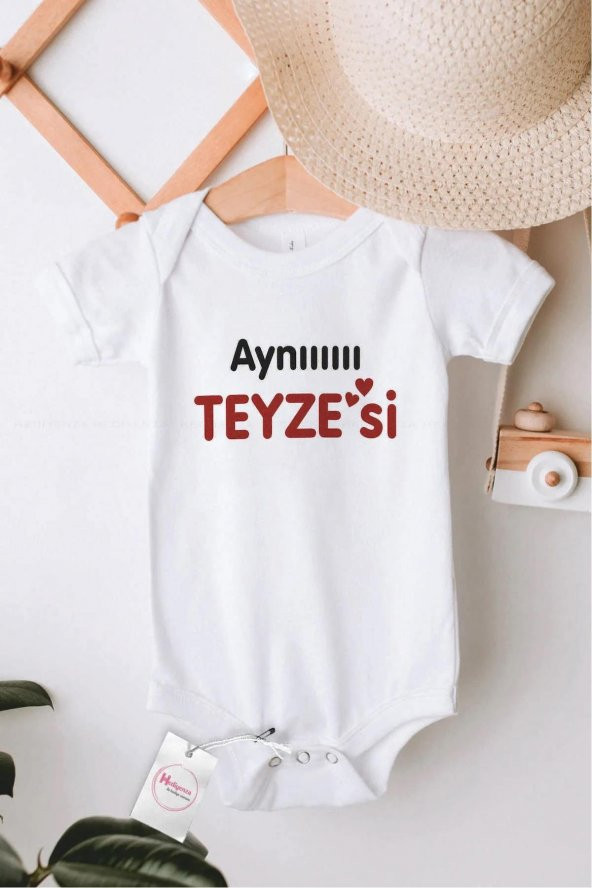 Aynı Teyzesi Hediyenza Özel Tasarım Bebek Zıbın Pamuklu Çıtçıtlı Body Bebek Hediye ürün görseli 1