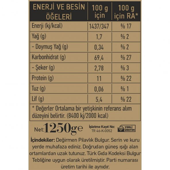 Pilavlık Bulgur 1250 Gr - Resim 2