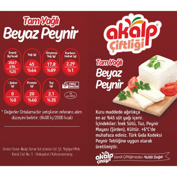Tam Yağlı Beyaz Peynir 500 Gr - Resim 3
