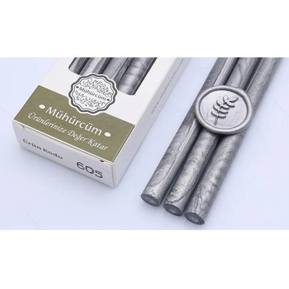 Mühür Mumu Çubuk 11mmx120mm 10 lu Paket Model: 605 GÜMÜŞ ürün görseli 1