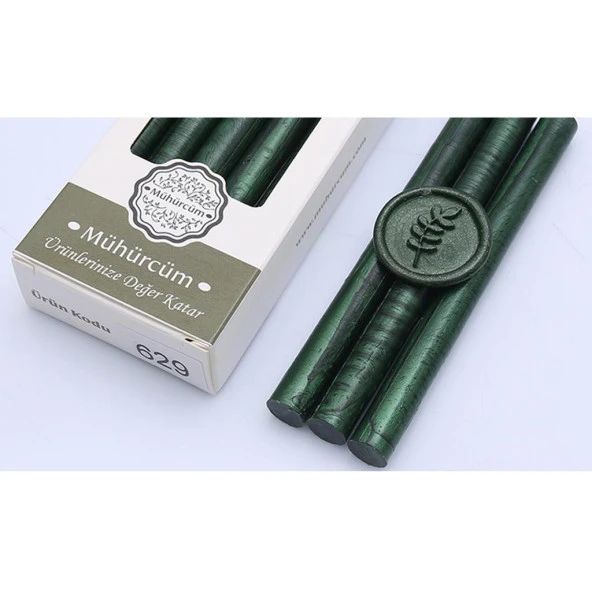 Mühür Mumu Çubuk 11mmx120mm 10lu Paket Mod: 629 ZÜMRÜT YEŞİL ürün görseli 1