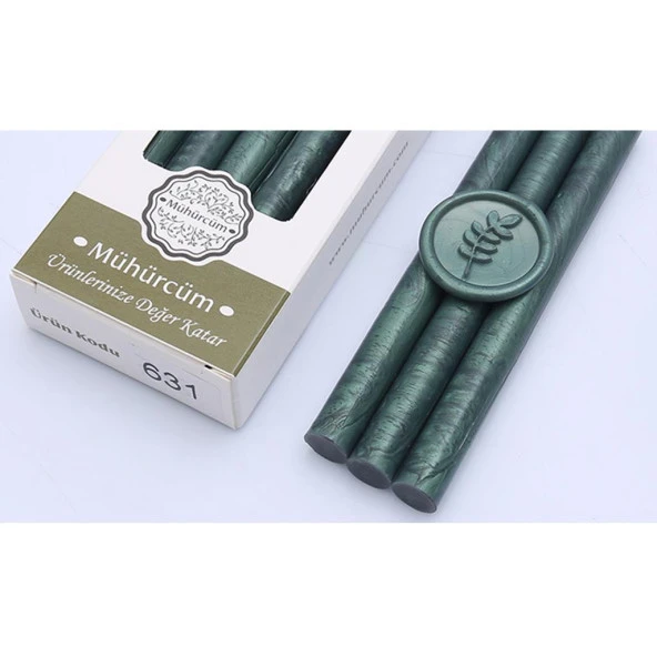 Mühür Mumu Çubuk 11mmx120mm 10lu Paket Mod: 631 GÜMÜŞ KOYU YAPRAK ürün görseli 1