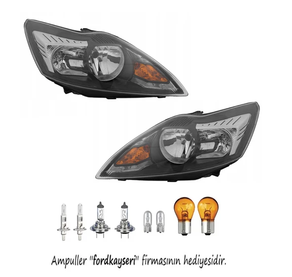 Ford Focus 2,5 Ön Far Lamba Siyah Zemin Sağ Sol Takım 2008--2011 ürün görseli 1