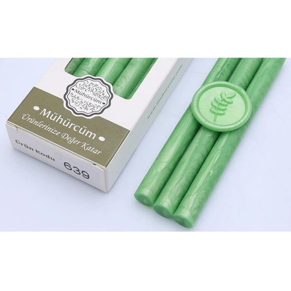 Mühür Mumu Çubuk 11mmx120mm 10 lu Paket Model: 639 YOSUN YEŞİL ürün görseli 1