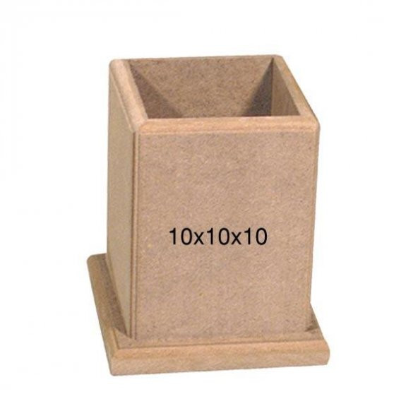 Ahşap Kalemlik 10x10cm F777 ürün görseli 1