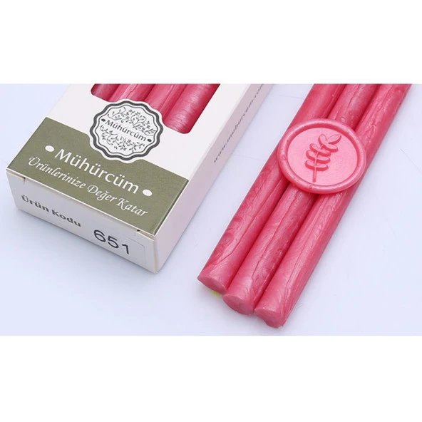 Mühür Mumu Çubuk 11mmx120mm 10 lu Paket Model: 651 ÇİLEK SATEN ürün görseli 1