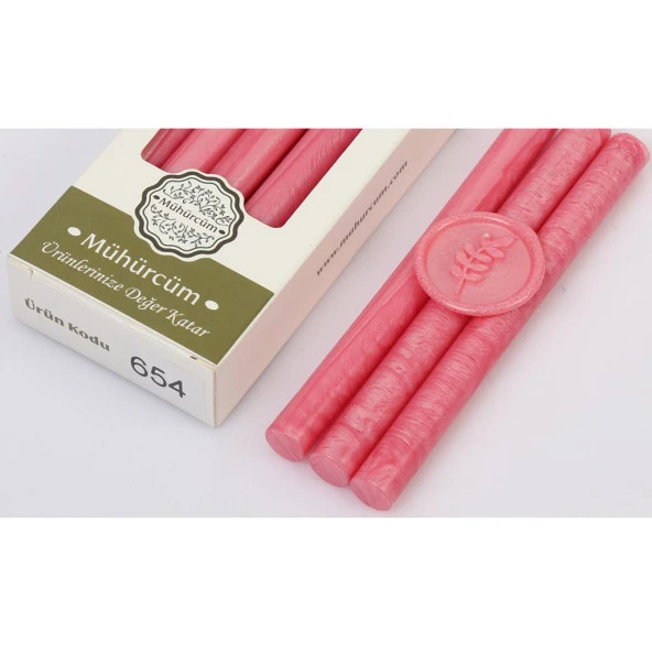 Mühür Mumu Çubuk 11mmx120mm 10 lu Paket Model: 654 GÜLPEMBE ürün görseli 1