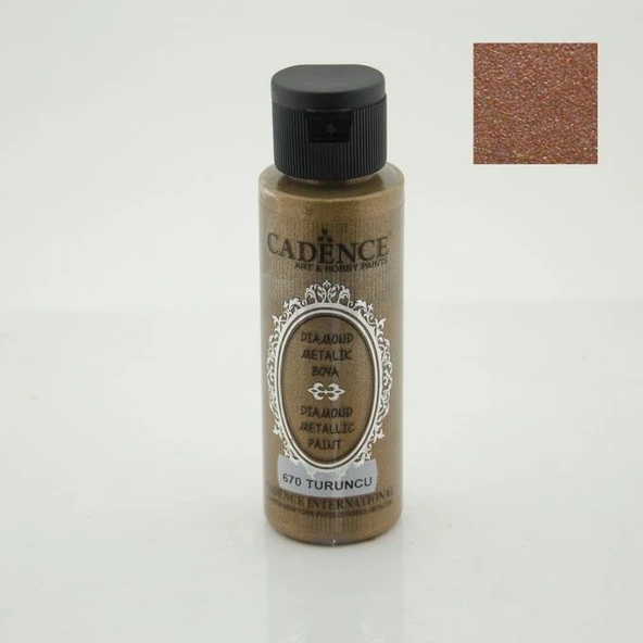 Cadence Diamond Metalik Boya 670 Turuncu 70ML ürün görseli 1