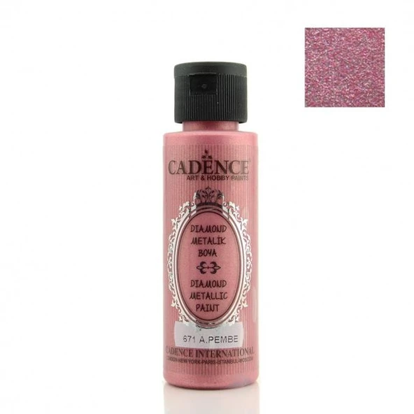 Cadence Diamond Metalik Boya 671 Açık Pembe 70ML ürün görseli 1