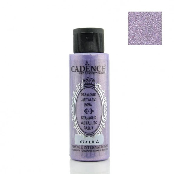 Cadence Diamond Metalik Boya 673 Lila 70ML ürün görseli 1