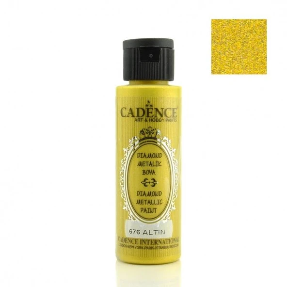 Cadence Diamond Metalik Boya 676 Altın 70ML ürün görseli 1