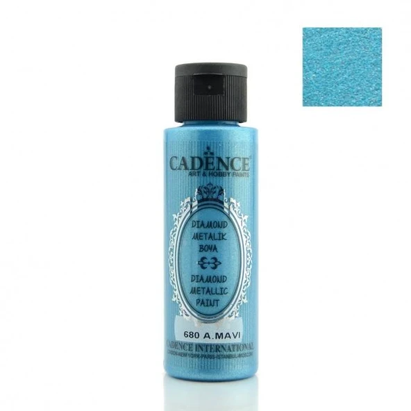 Cadence Diamond Metalik Boya 680 Açık Mavi 70ml ürün görseli 1
