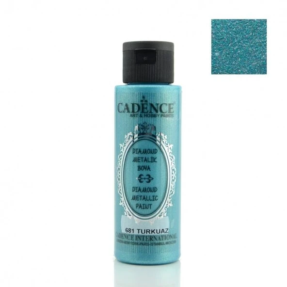 Cadence Diamond Metalik Boya 681 Turkuaz 70ml ürün görseli 1