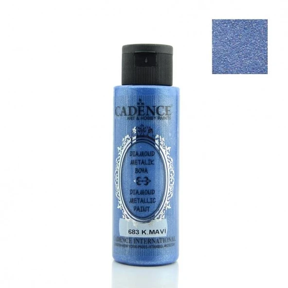 Cadence Diamond Metalik Boya 683 Koyu Mavi 70ml ürün görseli 1