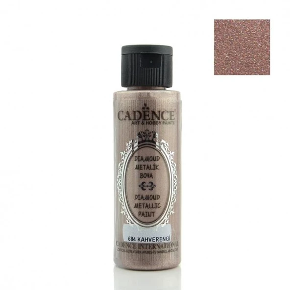 Cadence Diamond Metalik Boya 684 Kahverengi 70ml ürün görseli 1