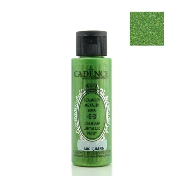 Cadence Diamond Metalik Boya 686 Çimen 70ml ürün görseli 1
