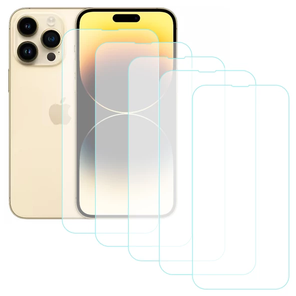 Notech iPhone 14 Pro Temperli Cam Ekran Koruyucu 5li Eko Paket ürün görseli 1