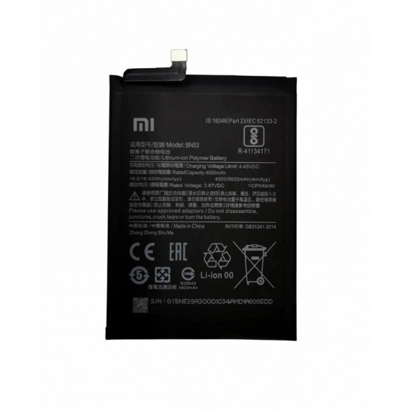 Xiaomi BN53 Batarya Redmi Note 9 Uyumlu Yedek Batarya ürün görseli 1