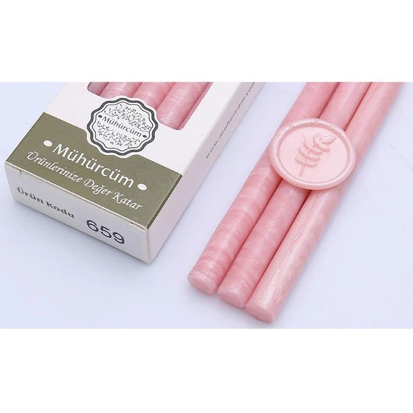 Mühür Mumu Çubuk 11mmx120mm 10 lu Paket Model: 659 PEMBE İNCİ ürün görseli 1