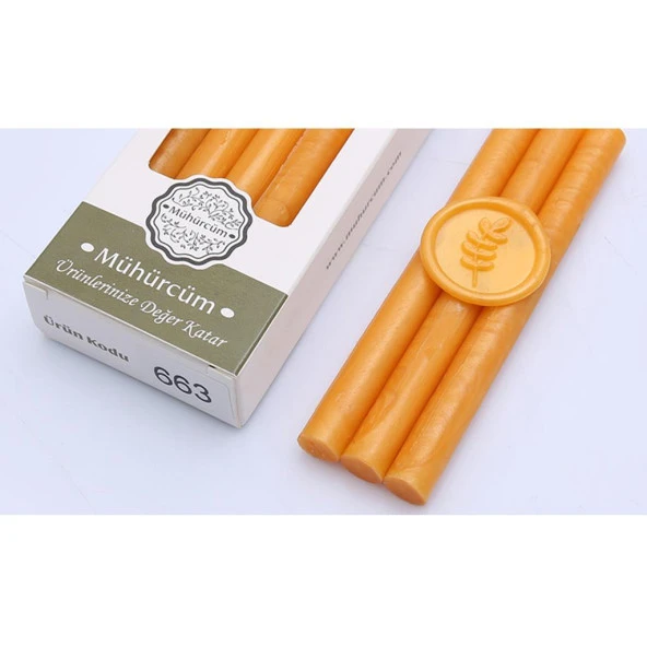 Mühür Mumu Çubuk 11mmx120mm 10 lu Paket Model: 663 SATEN PORTAKAL ürün görseli 1