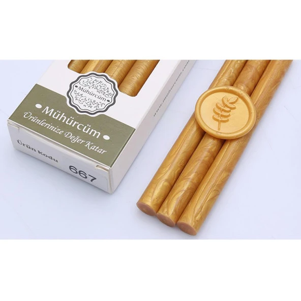 Mühür Mumu Çubuk 11mmx120mm 10 lu Paket Model: 667 HARDAL SARISI ürün görseli 1