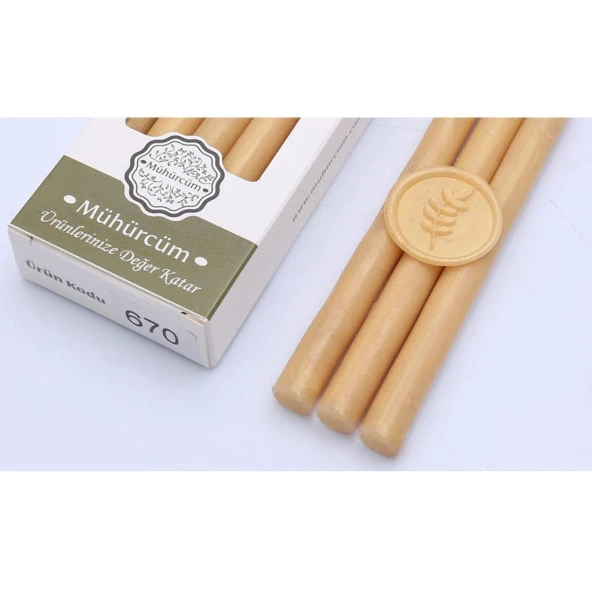 Mühür Mumu Çubuk 11mmx120mm 10 lu Paket Model: 670 SATEN SAFRAN ürün görseli 1