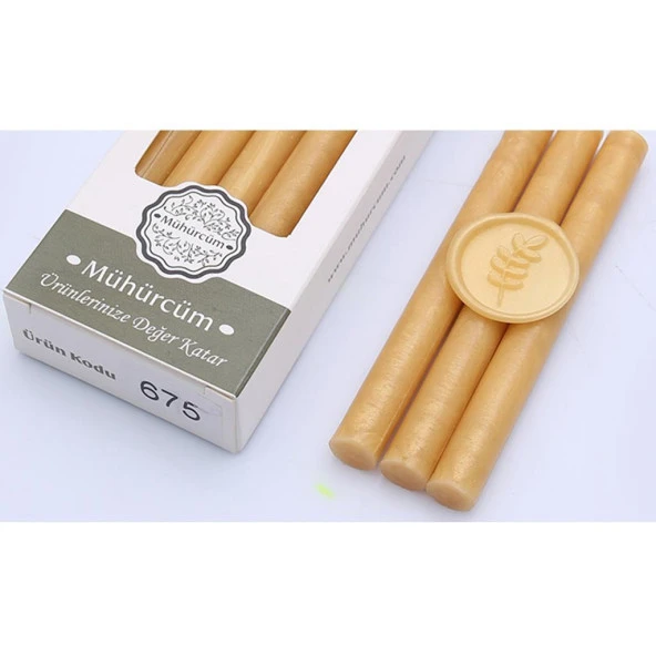 Mühür Mumu Çubuk 11mmx120mm 10lu Paket Model:675 SARI İNCİ MERCAN ürün görseli 1