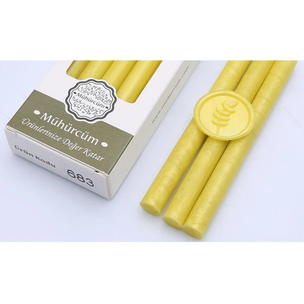 Mühür Mumu Çubuk 11mmx120mm 10 lu Paket Model: 683 SATEN LİMON ürün görseli 1
