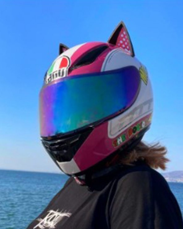 Kedi Kulağı Kask Aksesuarı Kask Aparatı - Resim 4