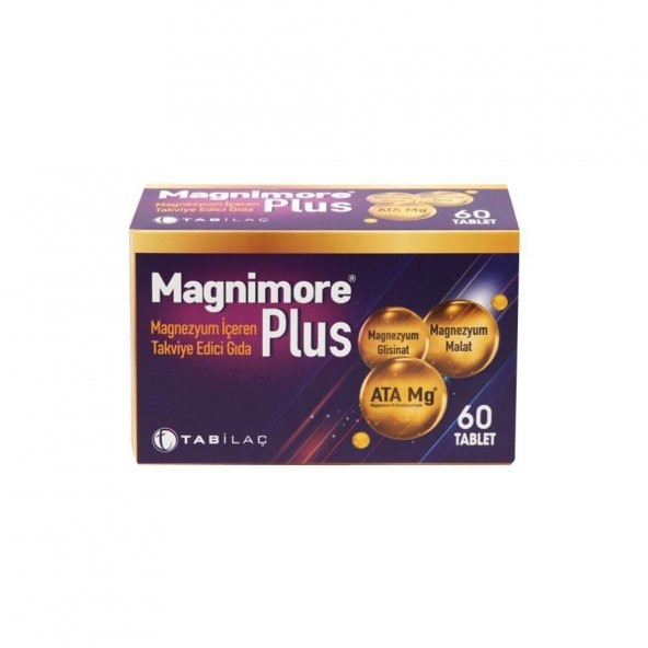 Magnimore Plus Magnezyum İçeren Takviye Edici Gıda 60 Tablet ürün görseli 1