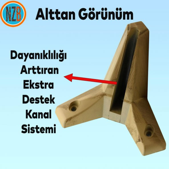 Mobilya Yatak Kanepe Sehpa Baza TV Ünitesi Koltuk Ayağı Açık Ceviz 12 cm Ayak ürün görseli 1